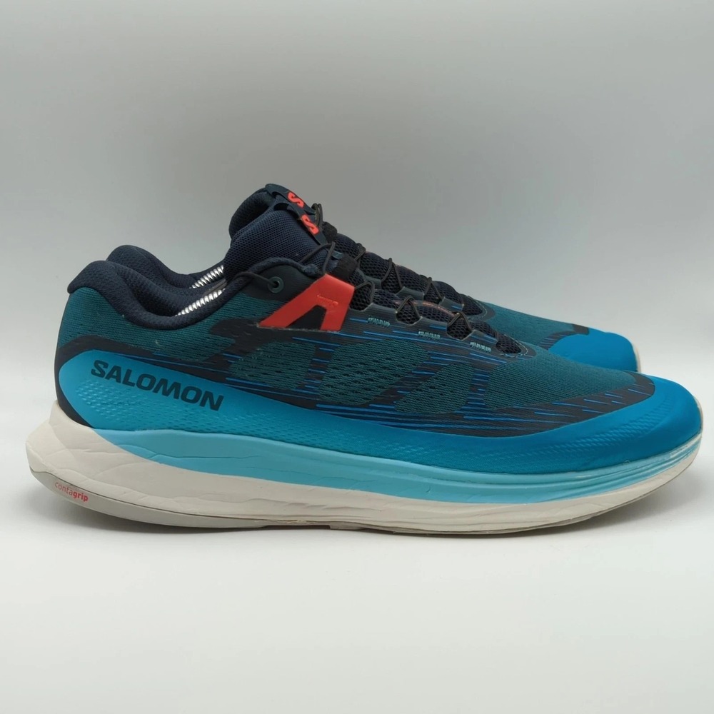 Salomon Ultra Glide‎ 2 Trail Running Shoes Mens Size 12 Blue Quicklace Cushioned